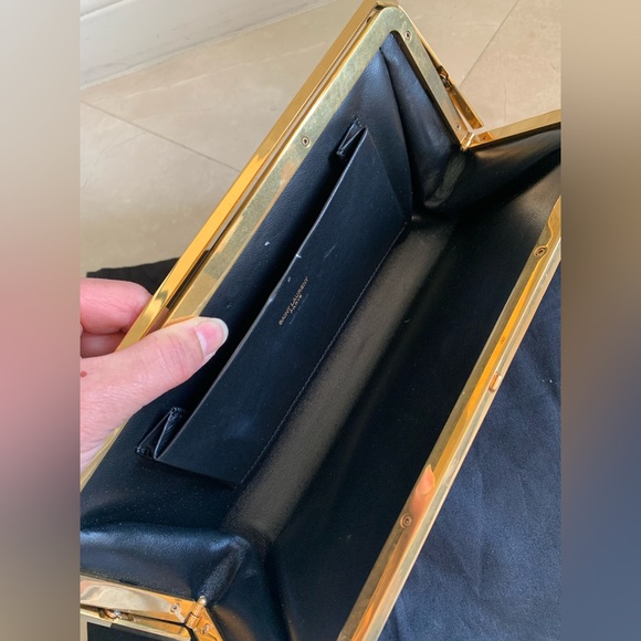 Saint Laurent SLP Patent Leather Frame Clutch Bag - Picture 13 of 16